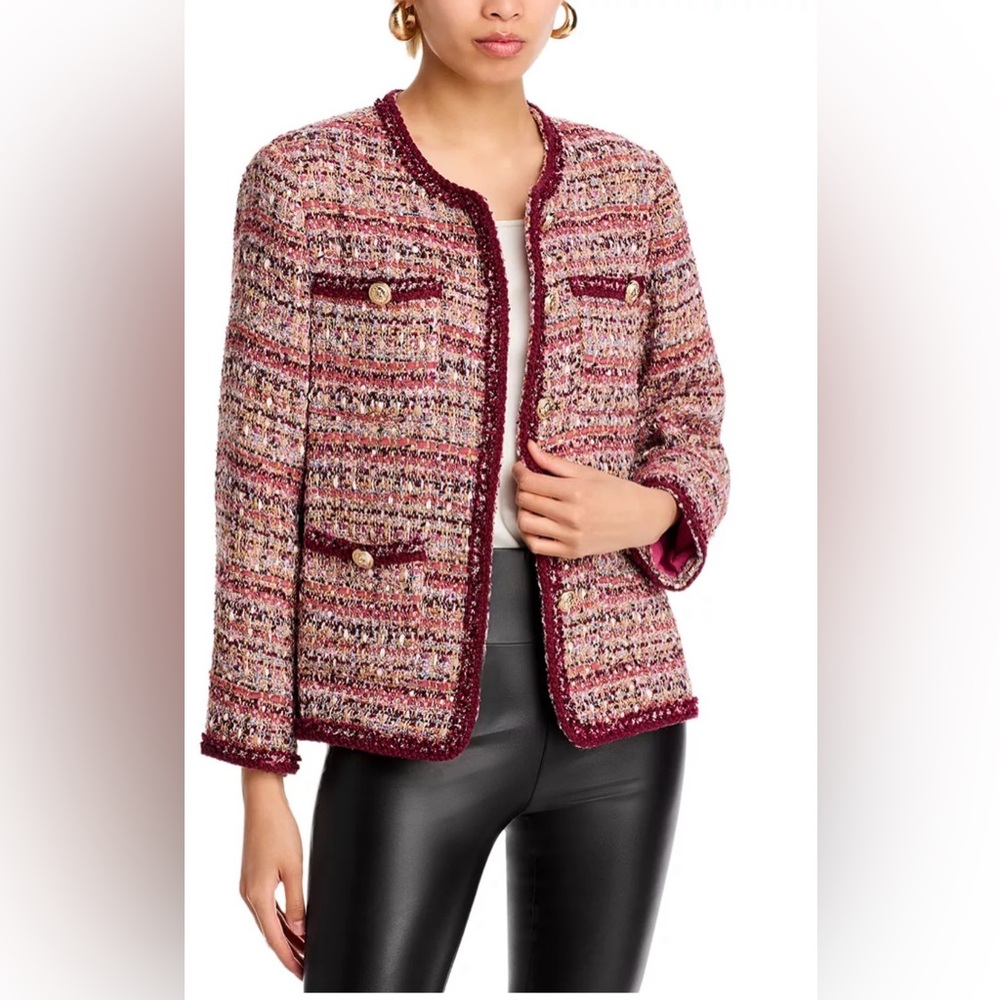 Aqua Boxy Tweed Jacket - Exclusive NWT XXL